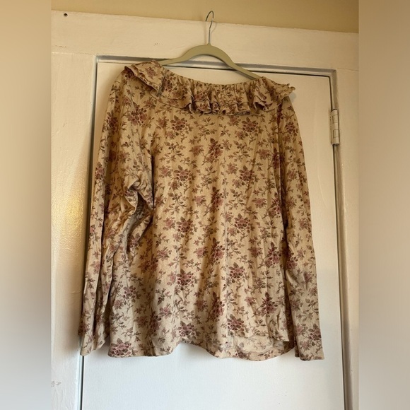Ralph Lauren floral romantic long sleeve top size XL - Picture 6 of 9